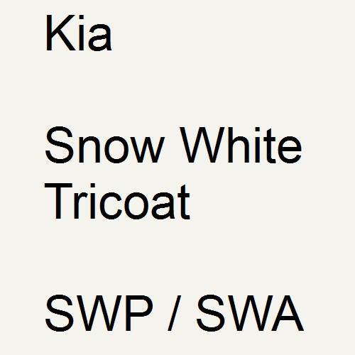 Kia, Snow White Tricoat, SWP / SWA.